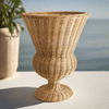 Wicker Urn-Shaped Decorative Vase