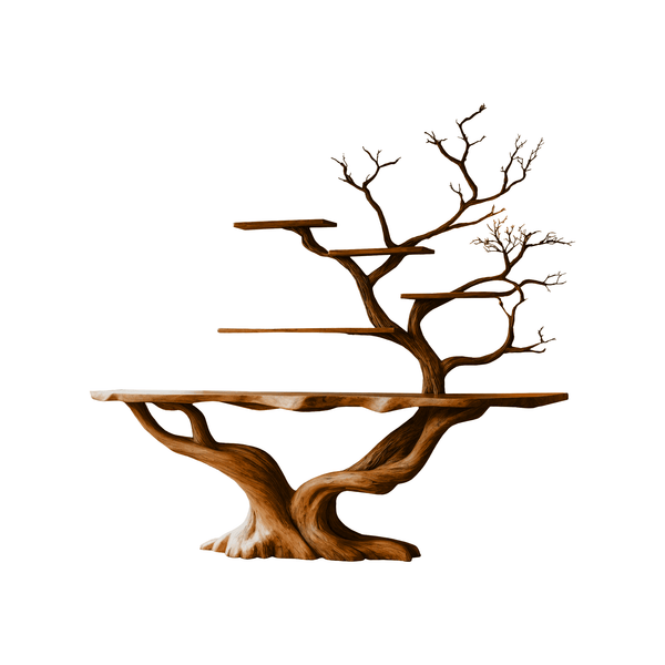 Willowcrest Solid Wood Console Table with Shelves