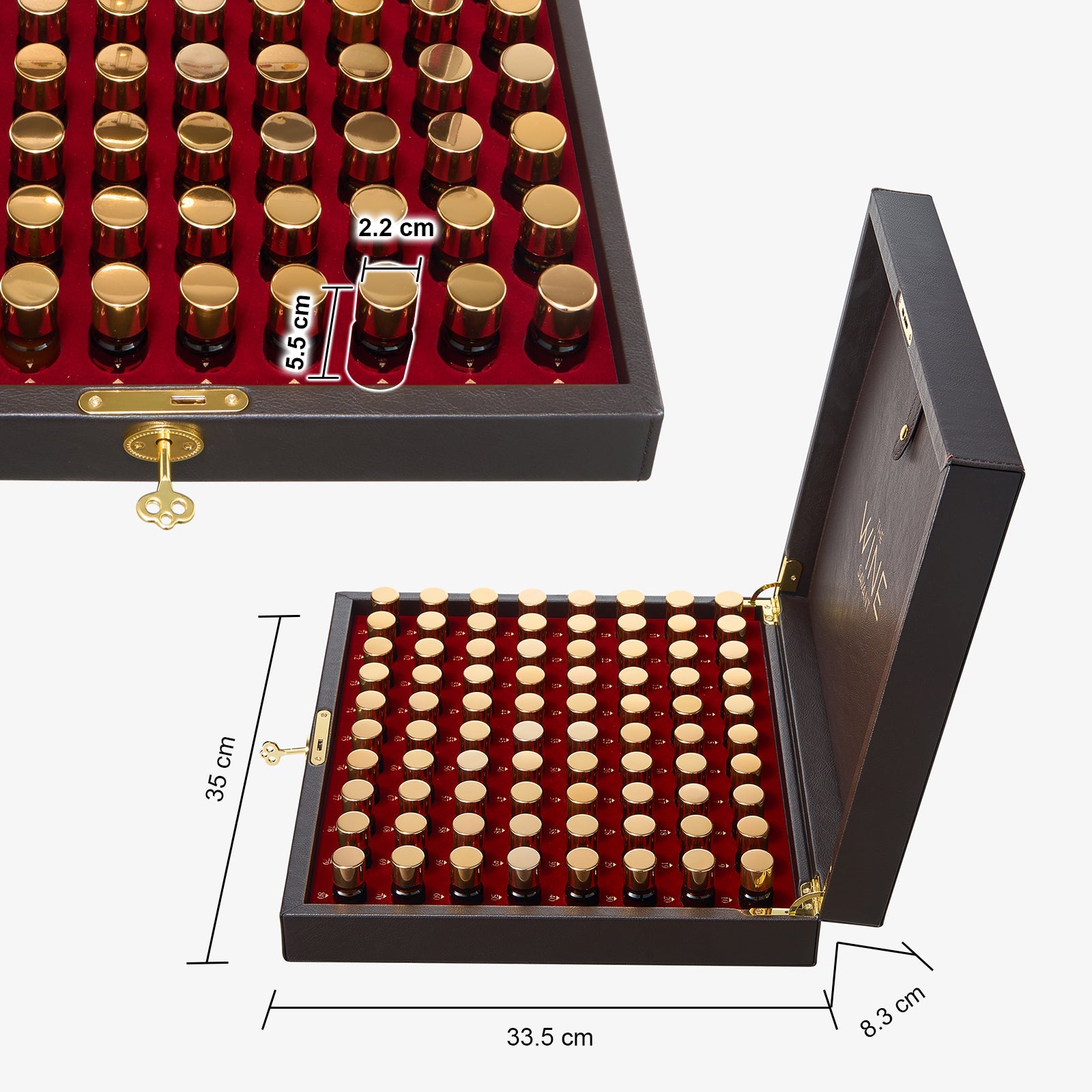 Sommelier Wine Aroma Kit - The Nosing Kit by The Wine Savant - Master Connoisseur Smelling Kit to Train Your Nose - 80 Fragrance Training Kit for Wine Lovers, Wine Game Gifts for Holiday, Him, Her