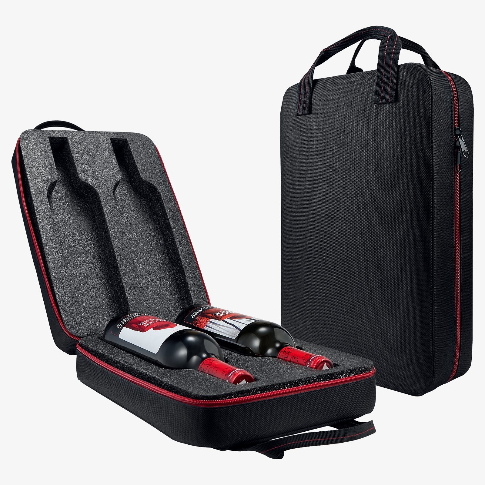 Wine Bottle Travel Bag | Holds 2 Standard 750 ML Size Bottles | Universal Luggage Case, DROP TEST Approved Carry On Bag For Professionals and Consumers, Gift For Wine Lovers & Connoisseurs