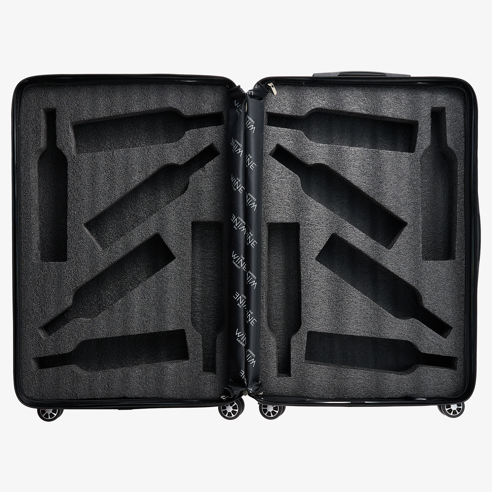 Wine Bottle Suitcase | Holds 12 Standard 750 ML Size Bottles | Universal Airplane Luggage Case, TSA Approved Wheeled Bag For Professionals and Consumers, Gift For Wine Lovers & Connoisseurs (28 IN)