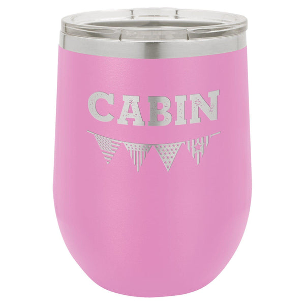American Flag 12 oz Wine Tumbler - Powder Coated