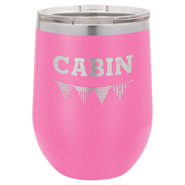 American Flag 12 oz Wine Tumbler - Powder Coated