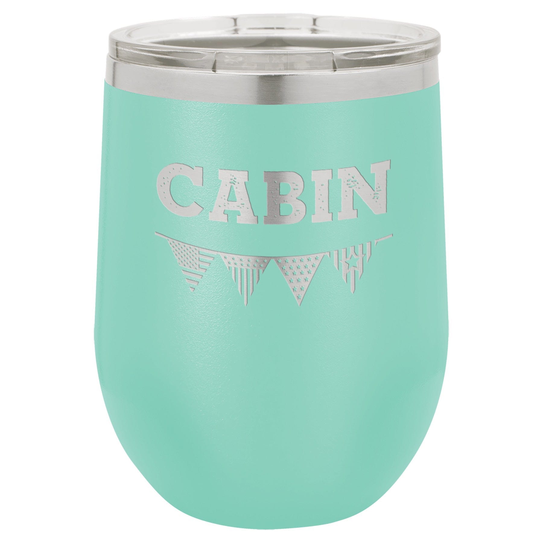 American Flag 12 oz Wine Tumbler - Powder Coated