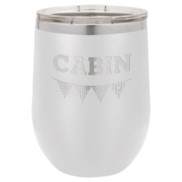 American Flag 12 oz Wine Tumbler - Powder Coated