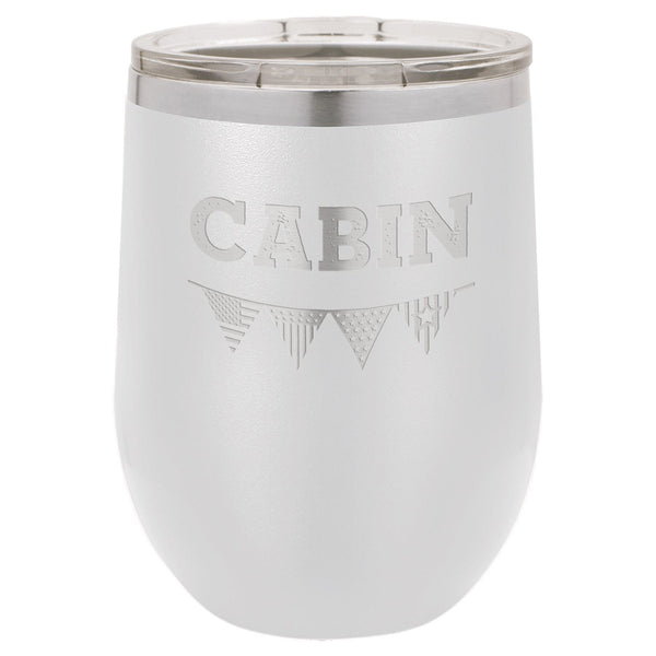 American Flag 12 oz Wine Tumbler - Powder Coated