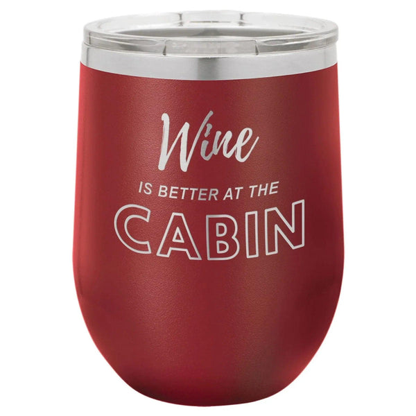 Wine Cabin 12 oz Wine Tumbler - Powder Coated - Gifts for You 'n Me