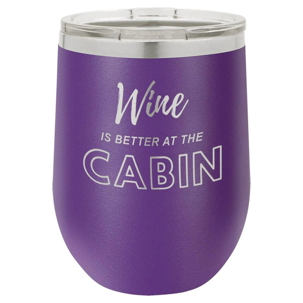 Wine Cabin 12 oz Wine Tumbler - Powder Coated - Gifts for You 'n Me