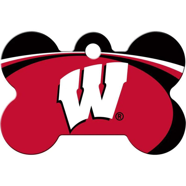 Wisconsin Badgers NCAA Pet ID Tag - Large Bone - Gifts for You 'n Me