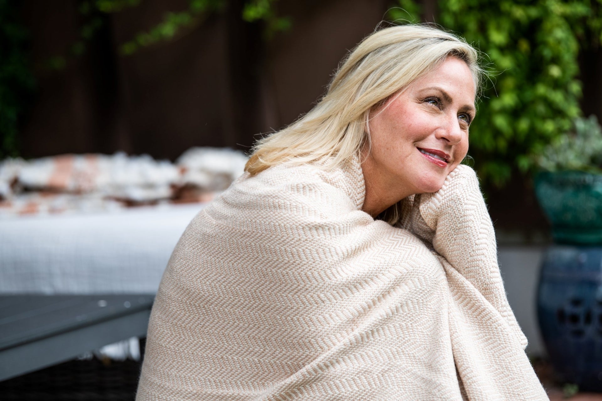 Chevron Pattern Soft Wool Throw Size Blanket