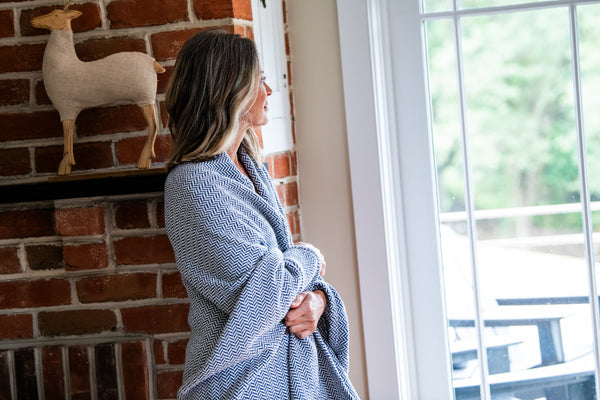 Herringbone Weave Cotton Blanket