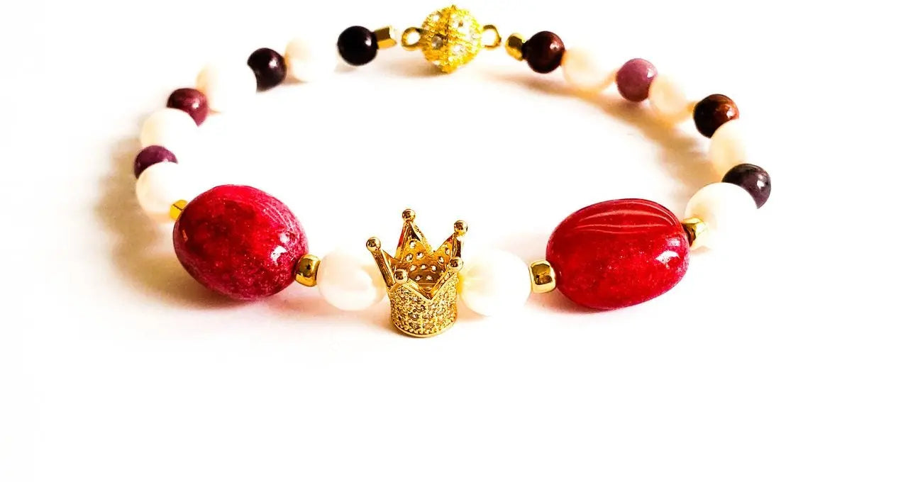 Women's Ruby Crown Bracelet