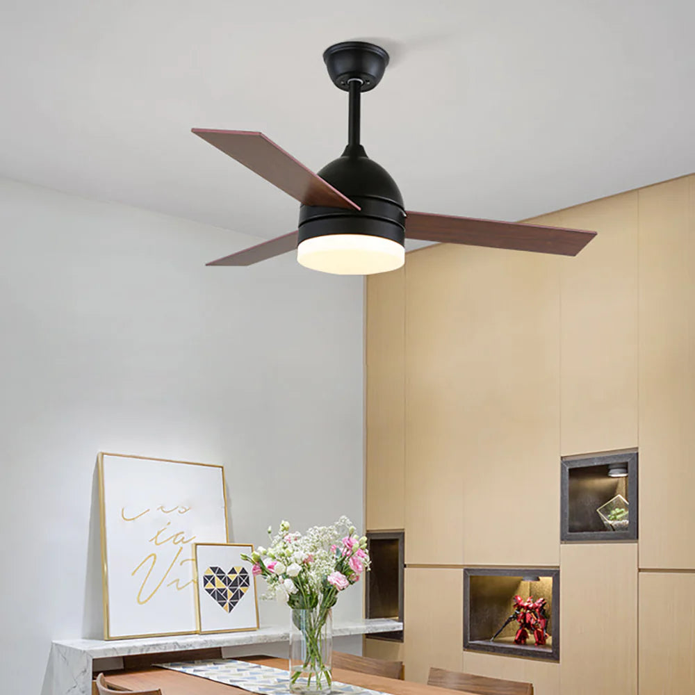Wood Blade Ceiling Fan Light