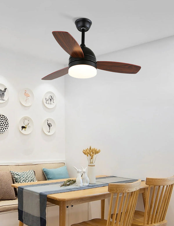 Wood Blade Ceiling Fan Light