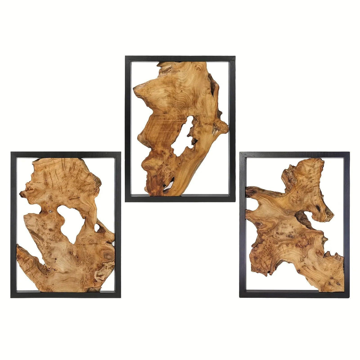 Wood Wall Decor, Handmade Natural Wood Panels with Unique Hanging Style