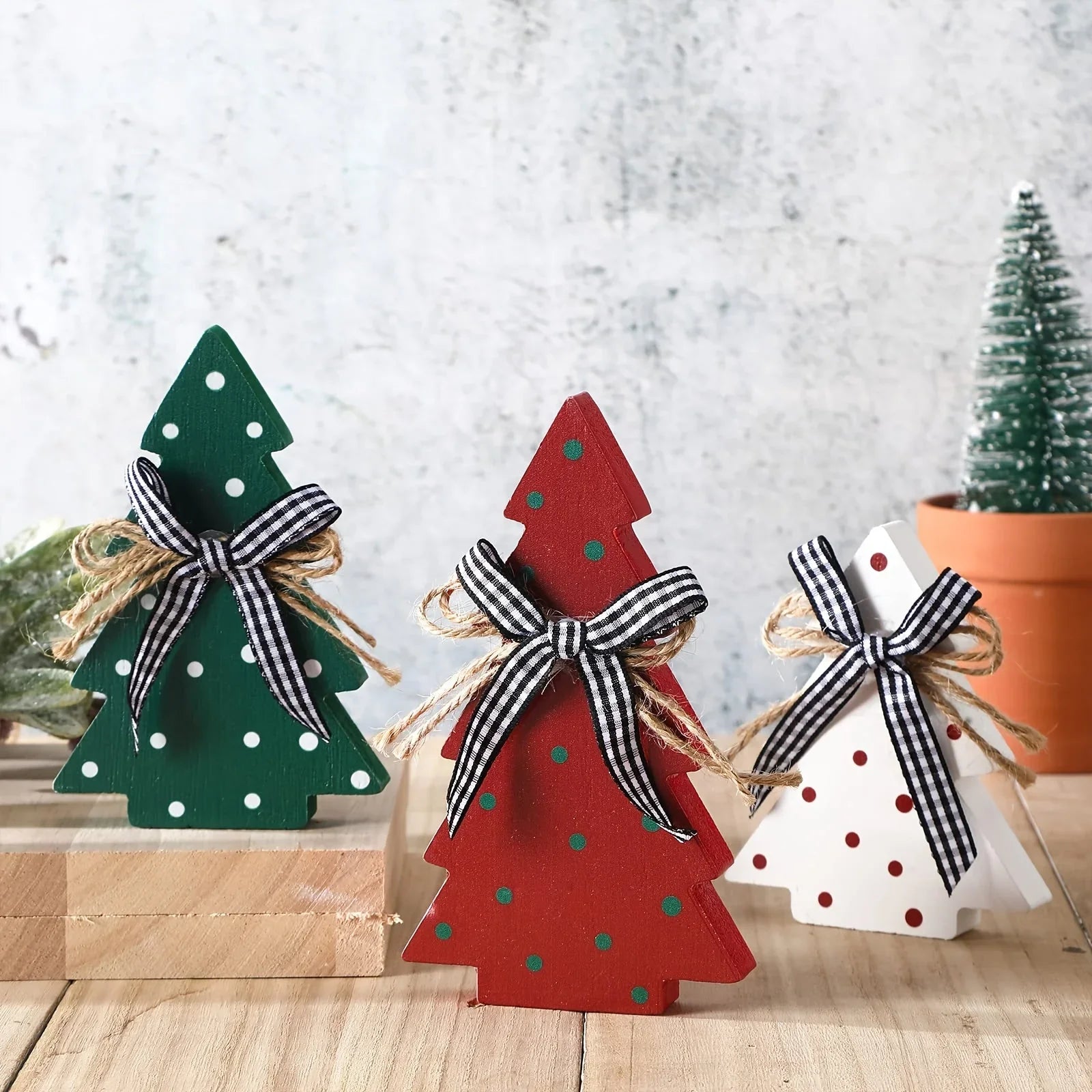 Wooden Christmas Tree Rustic Design with Natural Wood Finish