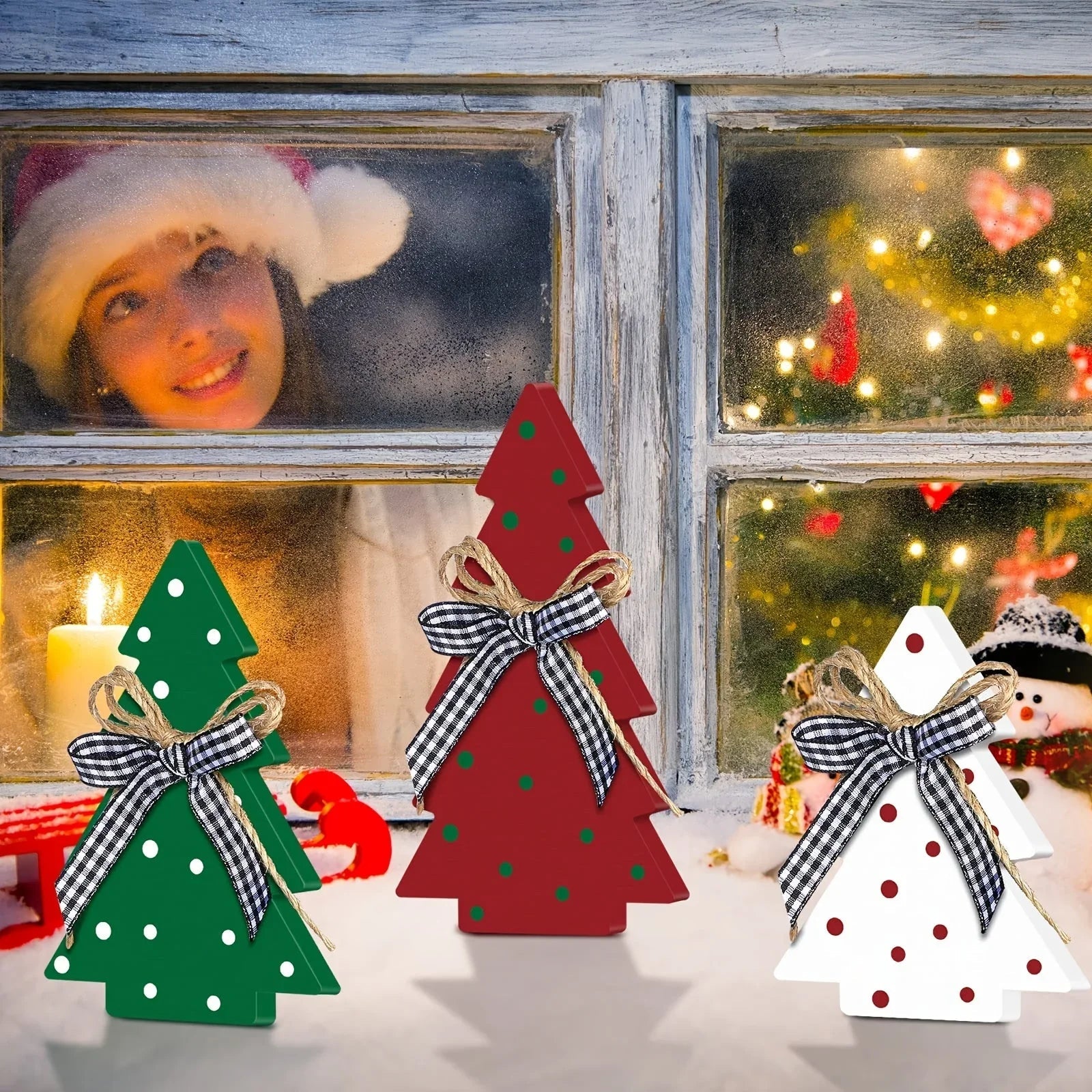 Wooden Christmas Tree Rustic Design with Natural Wood Finish