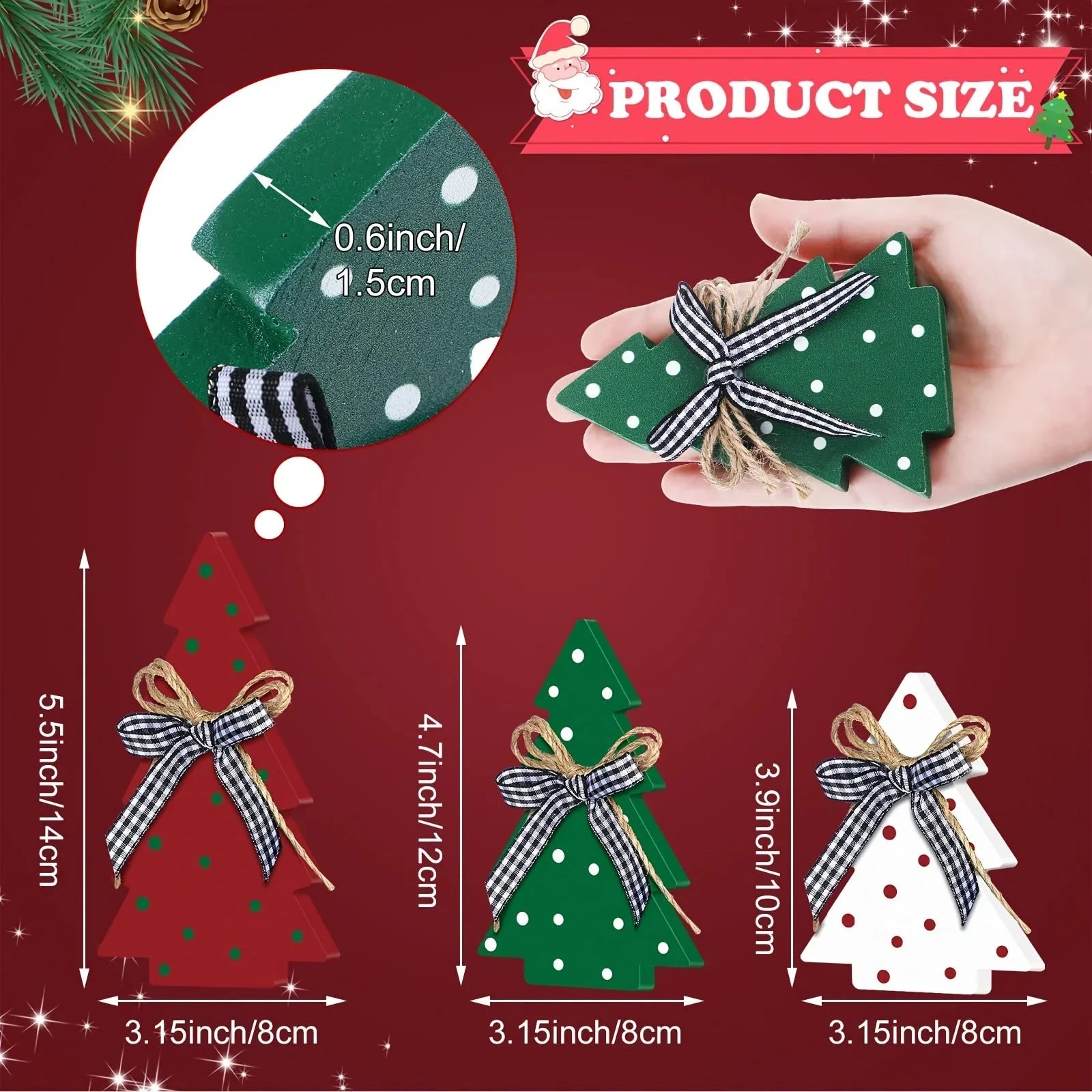 Wooden Christmas Tree Rustic Design with Natural Wood Finish