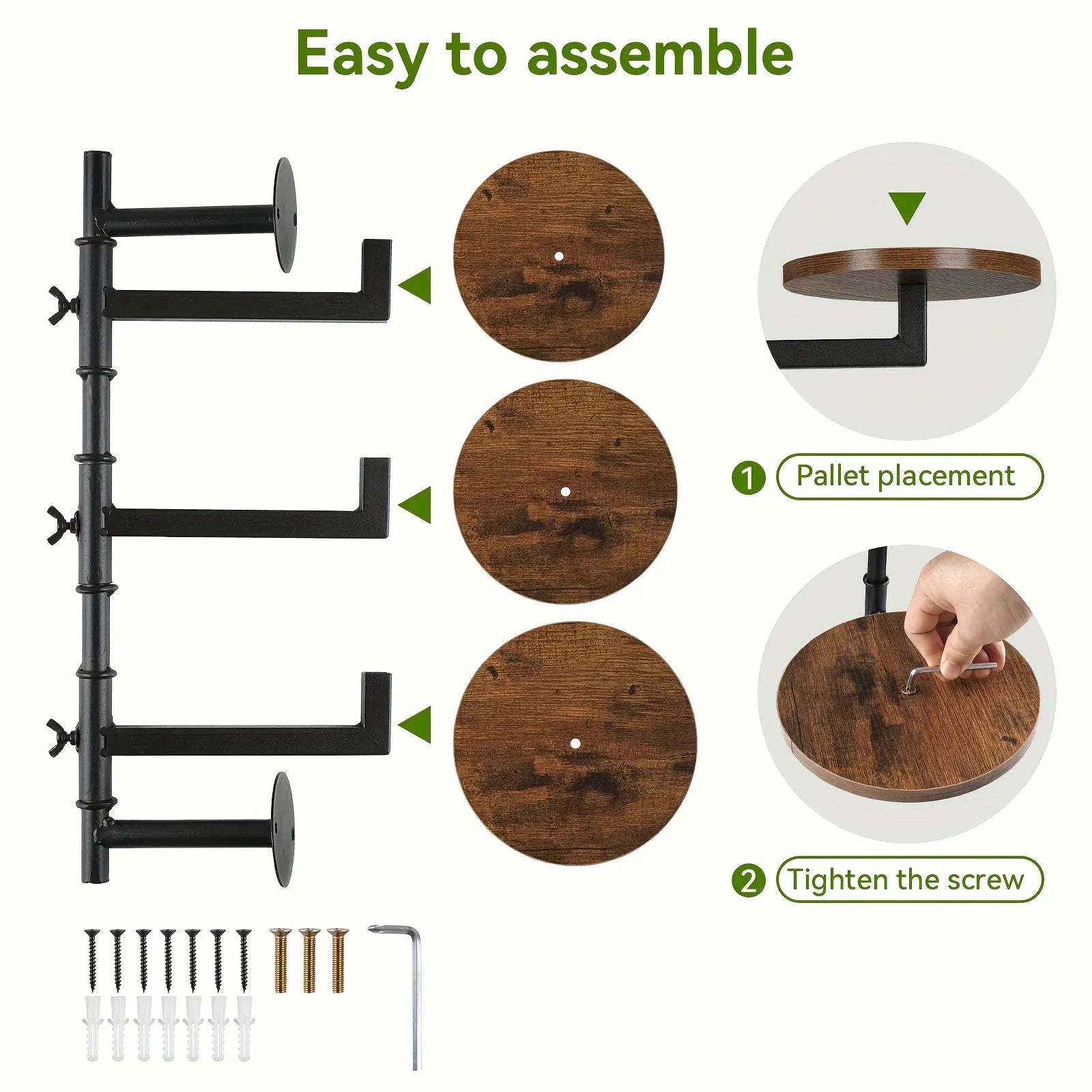 Wooden Rotatable Window Sill Plant Stand, 3 Tier Wall Plant Stand, 180 Degree Rotating Plant Stand, Mid-Century Wooden Style Plant Stand For Indoor And Outdoor Decoration (black)