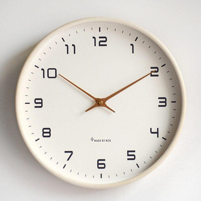 Scandinavian Wooden Wall Clock Minimalist Quartz Silent 25cm 30cm