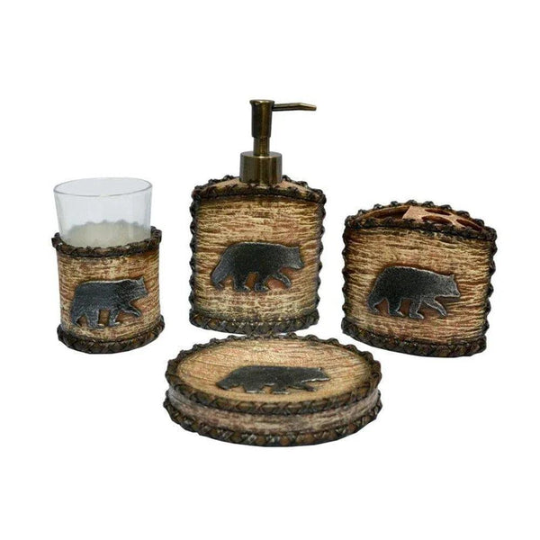 Wooden Bear 5 PC Vanity Set - Gifts for You 'n Me