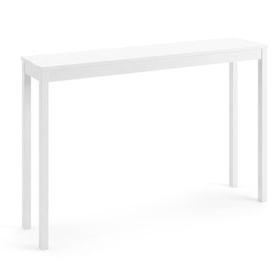 Wooden Console Table Modern Farmhouse Sofa Table with Thickened Top-White