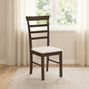 Wooden Dining Chairs Set of 4 with Fabric Cushion for Dining Room-Brown