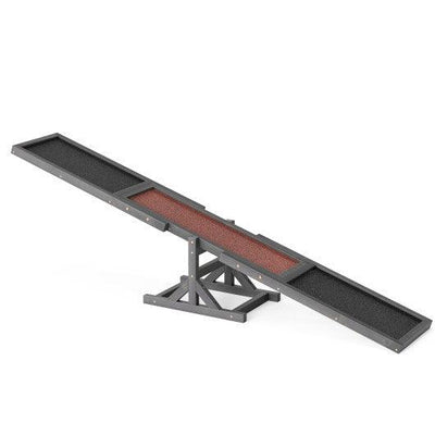 Wooden Dog Agility Seesaw Dog Outdoor Run Game Toy for Obstacle Courses-Gray