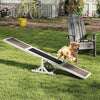 Wooden Dog Agility Seesaw Dog Outdoor Run Game Toy for Obstacle Courses-White