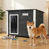 Wooden Dog House Outdoor with Natural Spruce Wood Frame  Removable Floor and Openable Asphalt Roof-S