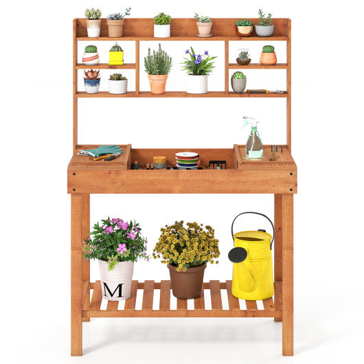 Wooden Potting Bench Table  61