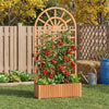 Wooden Raised Garden Bed with Trellis 71
