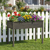 Wooden Raised Vegetable Garden Bed Elevated Grow Vegetable Planter-Gray
