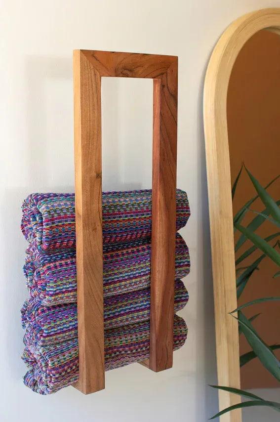 Wooden Wall Towel Rack - Gifts for You 'n Me