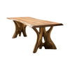 Woodland Splitroot Solid Wood Dining Table - Natural Oak / 43"W × 24"D × 30"H