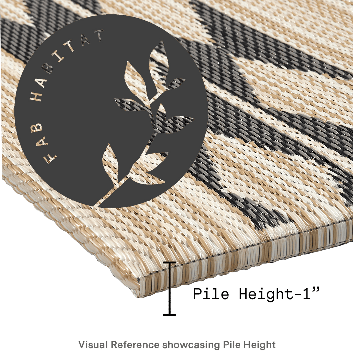 Cairo Natural & Black Outdoor Doormat – 24