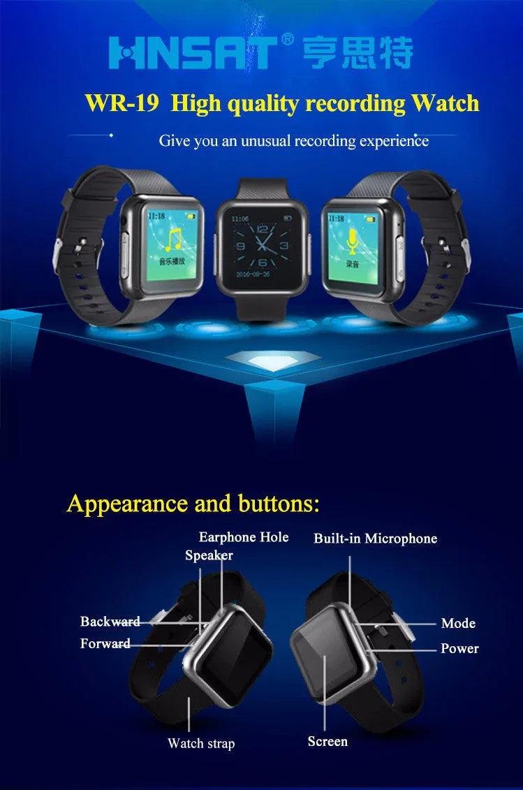 Wrist Watch with Voice Activated Recorder - 6 Recording Modes 28 Languages - Gifts for You 'n Me