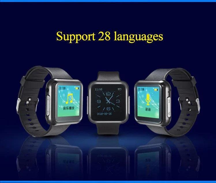 Wrist Watch with Voice Activated Recorder - 6 Recording Modes 28 Languages - Gifts for You 'n Me