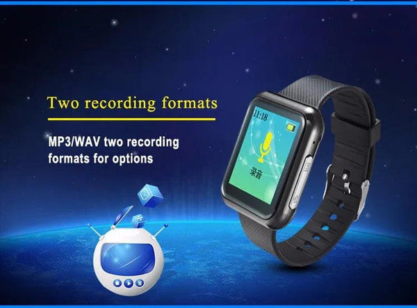 Wrist Watch with Voice Activated Recorder - 6 Recording Modes 28 Languages - Gifts for You 'n Me