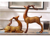 Large Pair of Brown Deer Sculpture with Antlers - 16