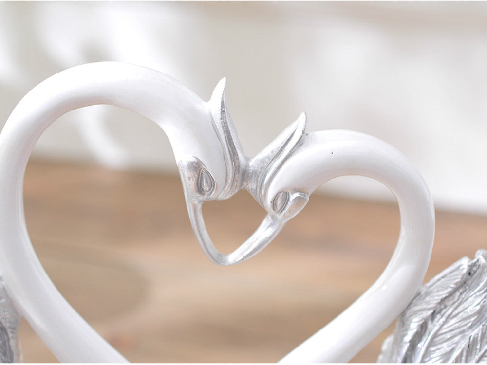 Swan Heart Sculpture - Gold, Silver or Bronze