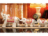 Set of Three Maharaja's Elephant Sculpture - Red