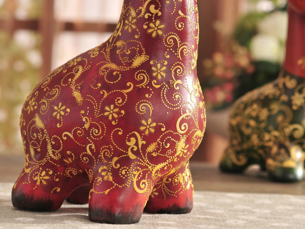 Colorful Giraffe Family - 3 Piece Sculpture Set