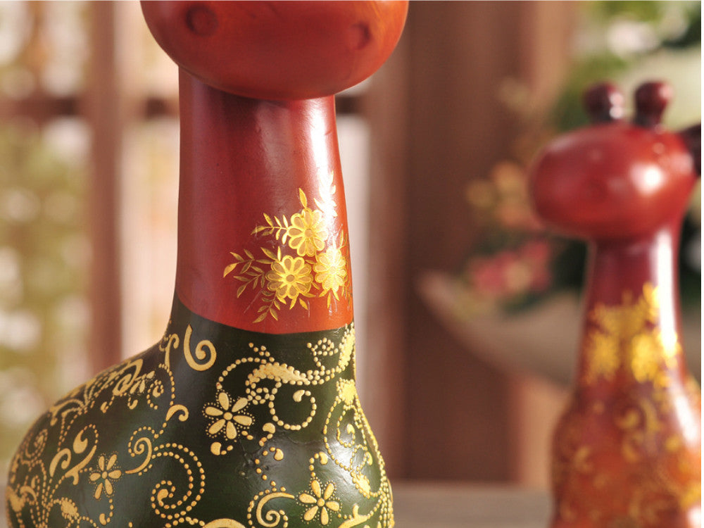 Colorful Giraffe Family - 3 Piece Sculpture Set