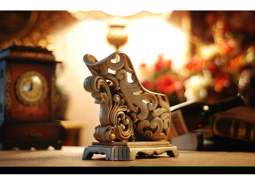 Vintage Look Silver Tone Wine Bottle Holder