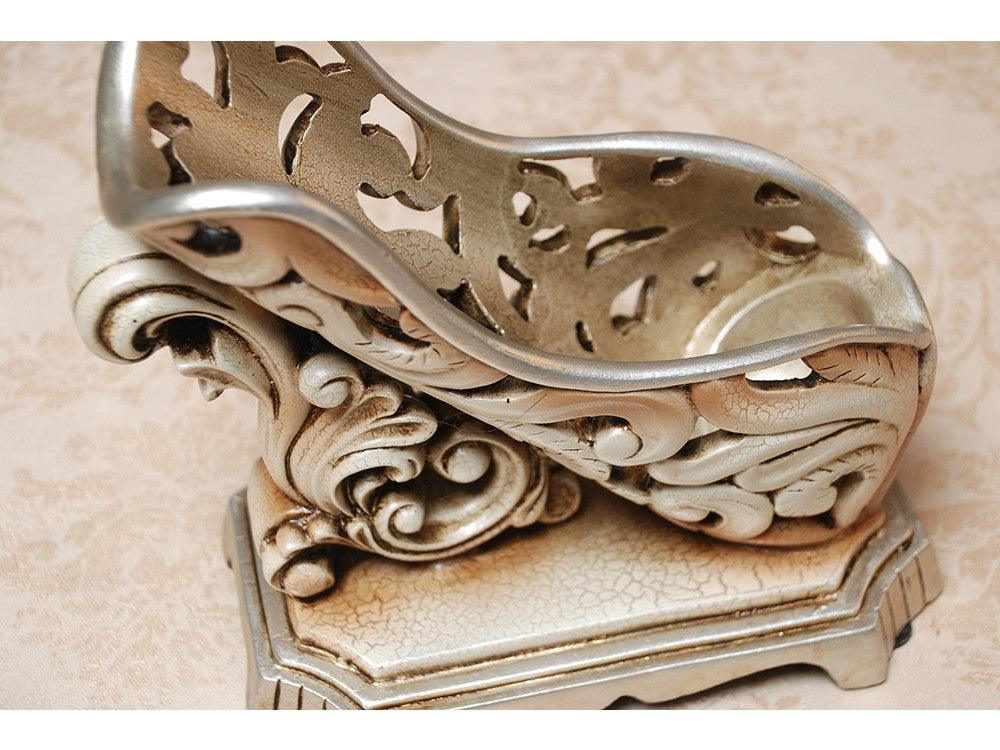 Vintage Look Silver Tone Wine Bottle Holder