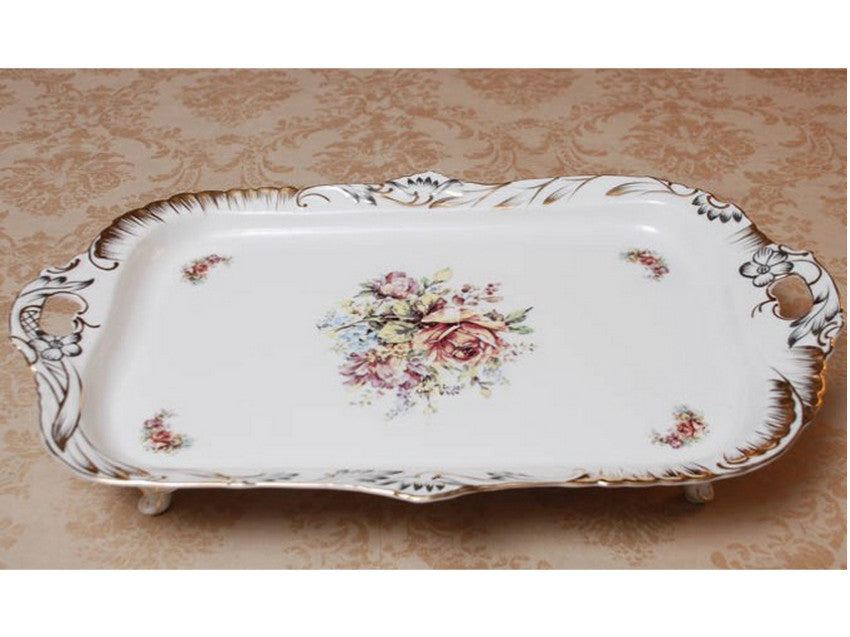 Classic 10 Piece Fine Porcelain Floral Tea Set