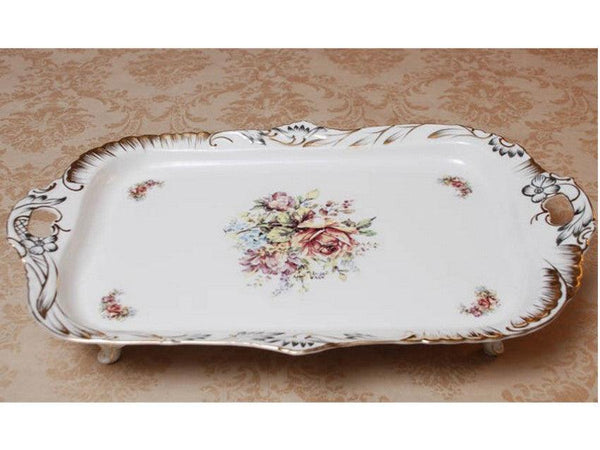 Classic 10 Piece Fine Porcelain Floral Tea Set