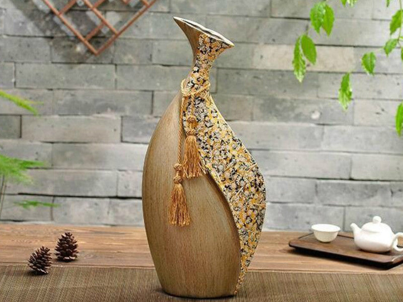 Vintage Collection - Antique Brown Slim Vase