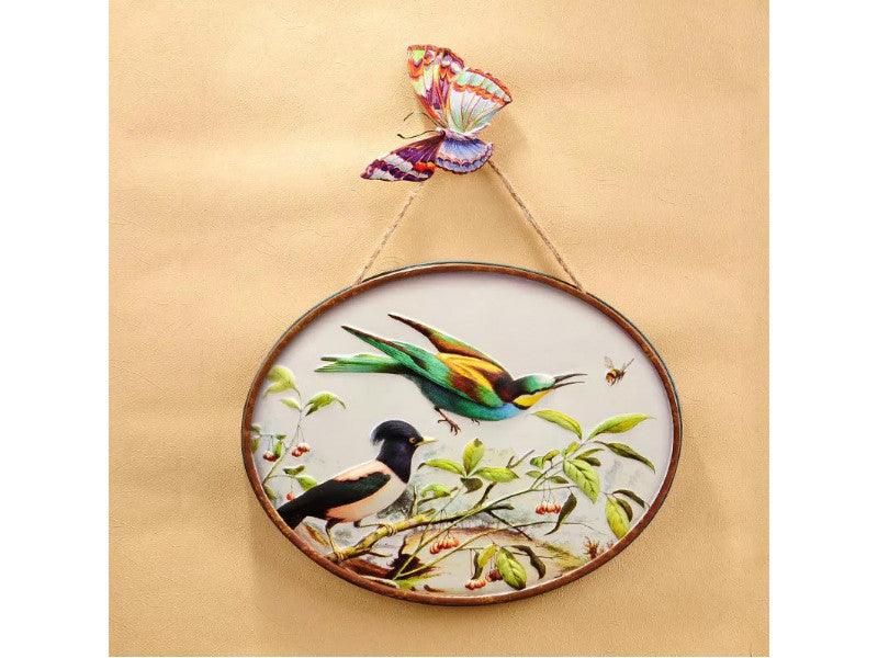 Blue Bird Paradise 3D Metal Wall Art - 2 Piece Horizontal Set